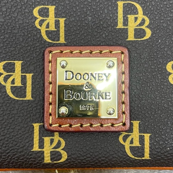 Dooney & Bourke Gretta Key Zip Wristlet DB Monogram Coin Pouch - Picture 8 of 8